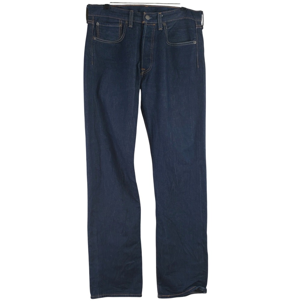 Levis 501 Original Fit Jeans Men 31x32 (Fits 32x31) Dark Wash Indigo Classic
